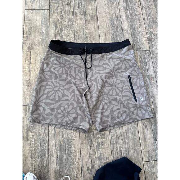 Vouri Men's Brown Taupe Rob Machado Collaboration Infinity Boardshorts Size 36 - Picture 4 of 9